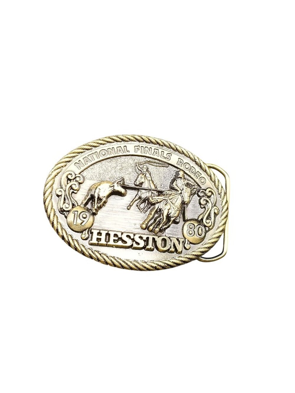 1980 Hesston National Finals Rodeo Belt Buckle Limited 6th Edition Collectible